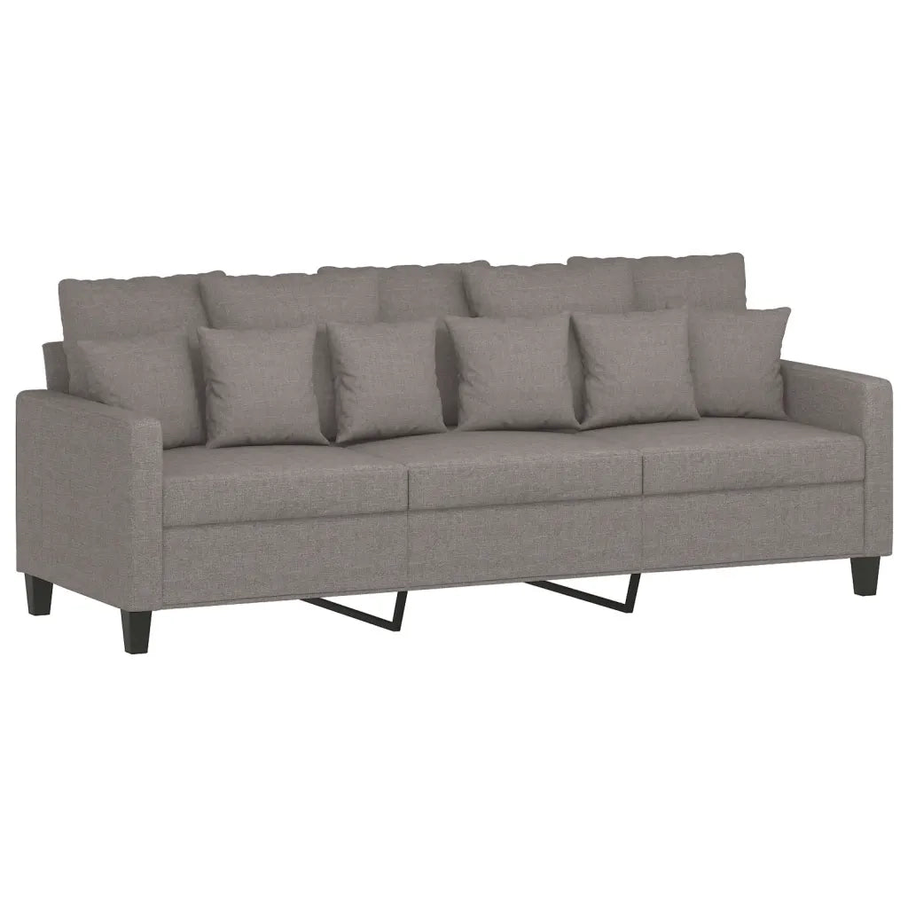 Set Divani 4 pz con Cuscini Tortora in Tessuto 3201647