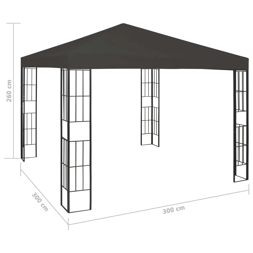 Gazebo | Pergolato 3x3 m Antracite