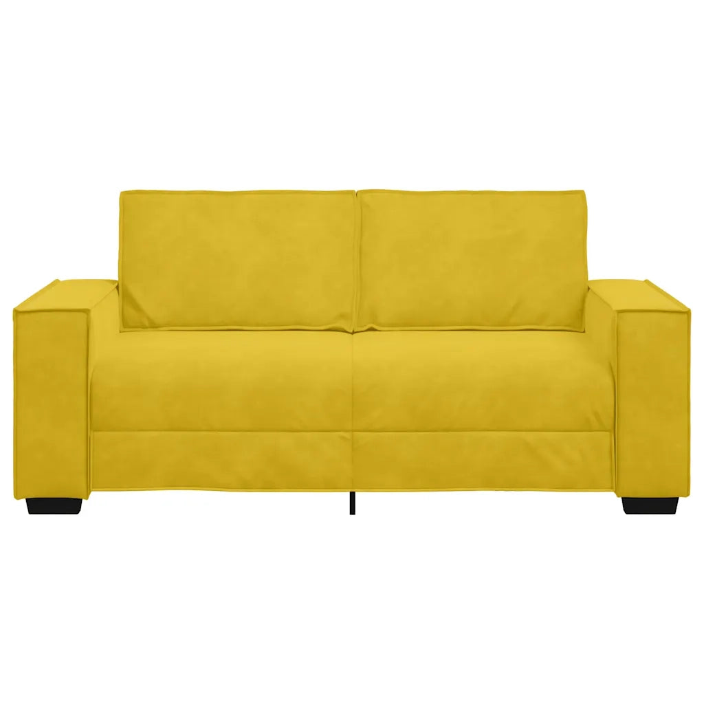 Divano a 2 Posti giallo 180x78x84 cm in Velluto 4105026