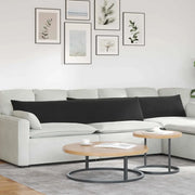 Cuscini da Divano 2 pcs Nero 200 x 40 cm Tessuto in Cords 42013891