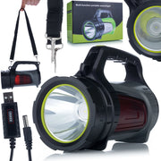 Torcia Riflettore Rosifx "Bilbo Baggins" – 1200 Lumen, Powerbank | Portata 800m, Impermeabile, 3 Modalità