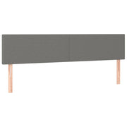 Testiera | Testata Grigio Scuro 200x5x78/88 cm in Tessuto