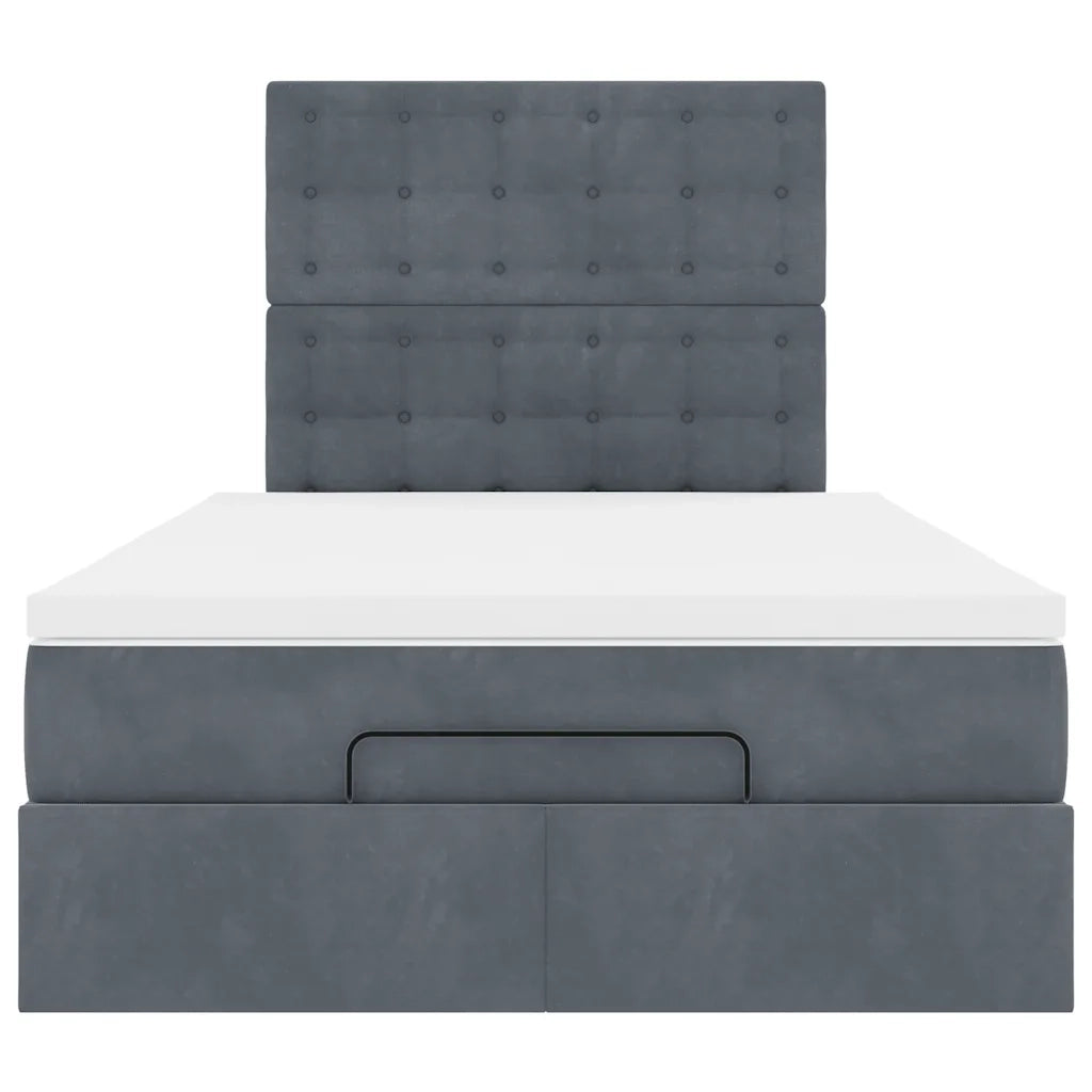 Struttura Letto Pouf con Materassi 120x200 cm Velluto 3313608