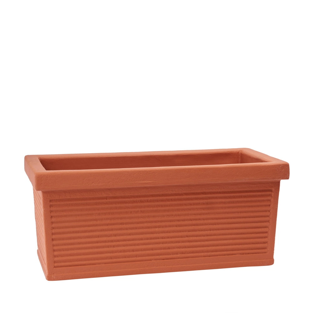 Cheonda - Garden Italia Fioriera Millerighe GCM 120×40 cm in Resina – Made in Italy, Resistente al Gelo e Antiurto Colore: IMPRUNETA