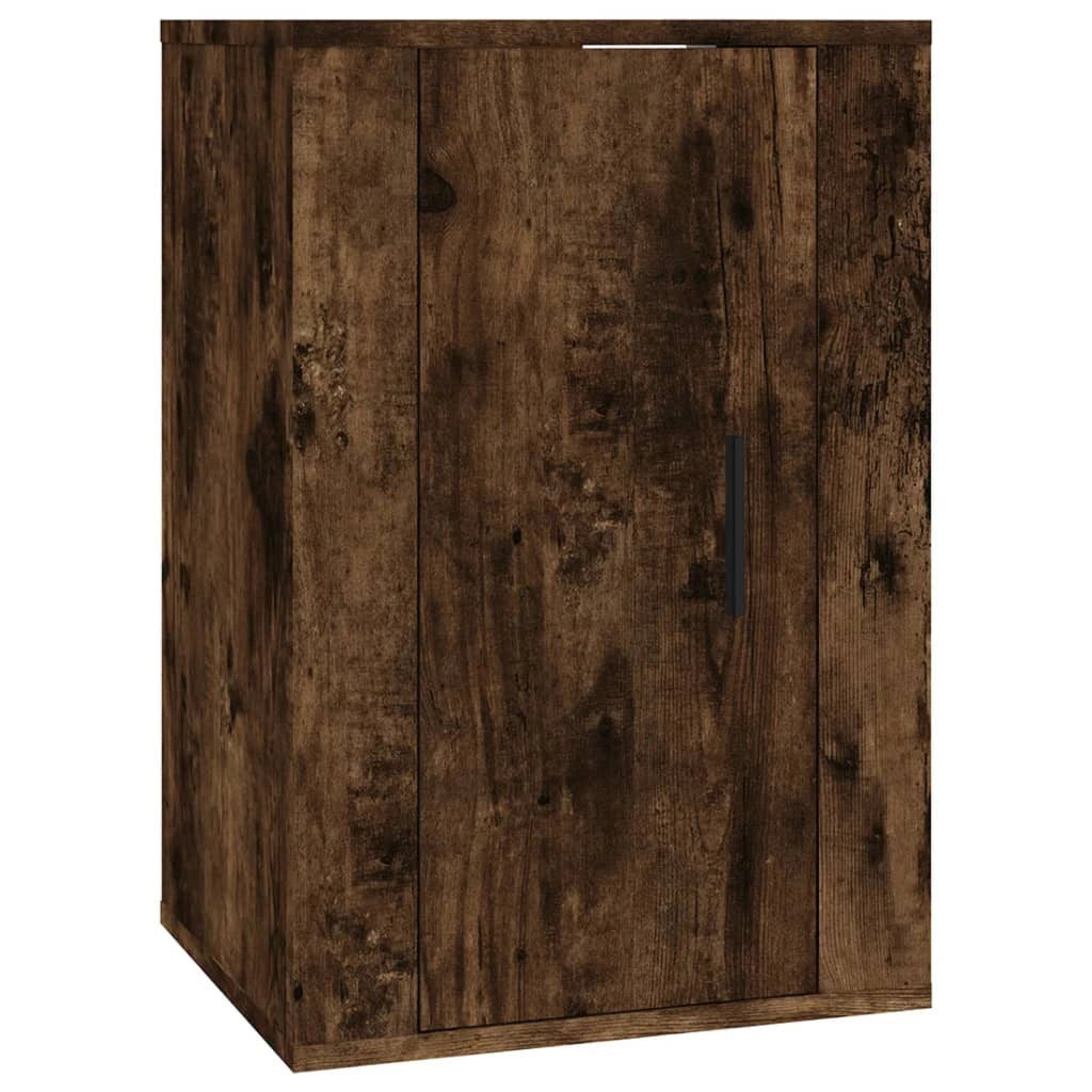 Mobile TV multimediale da parete mensola TV credenza TV per sala da pranzo soggiorno camera da letto 2 pezzi rovere affumicato 40 x 34,5 x 60 cm marrone 02_0028983