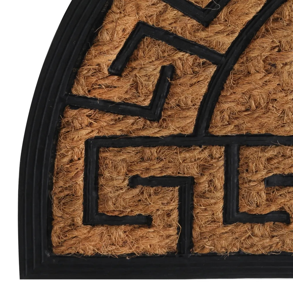 Zerbino semicircolare 45 x 75 cm antiscivolo e resistente per interni/esterni in gomma nera 02_0046203