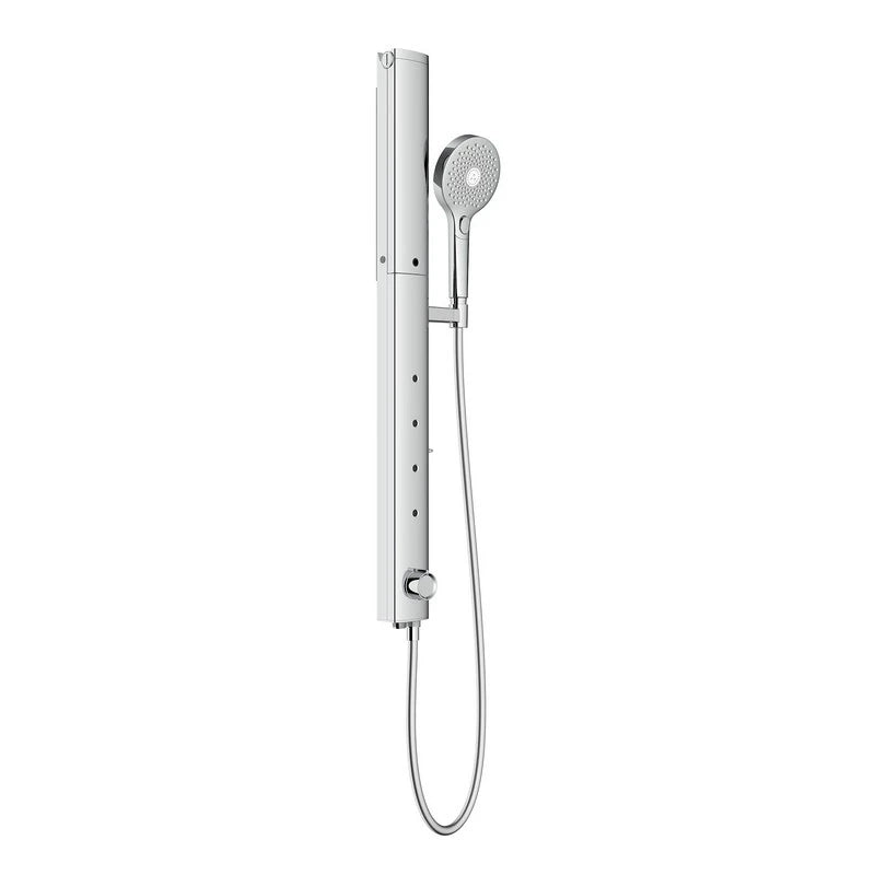 Colonna doccia 3 getti con braccio doccia pieghevole cromata - serie Calla
