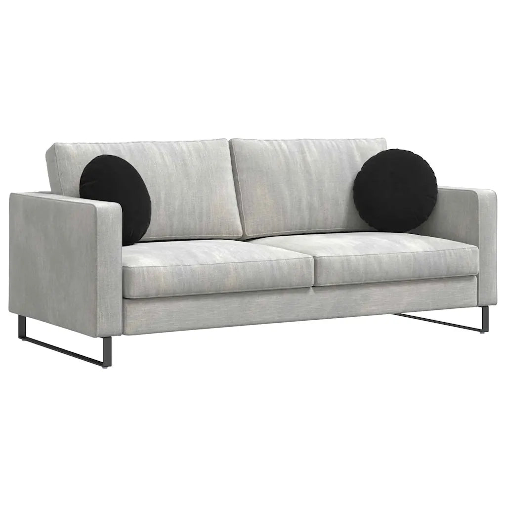 Cuscini per Seduta 2 pcs Nero Ø 40 x 13 cm Velluto 42014143