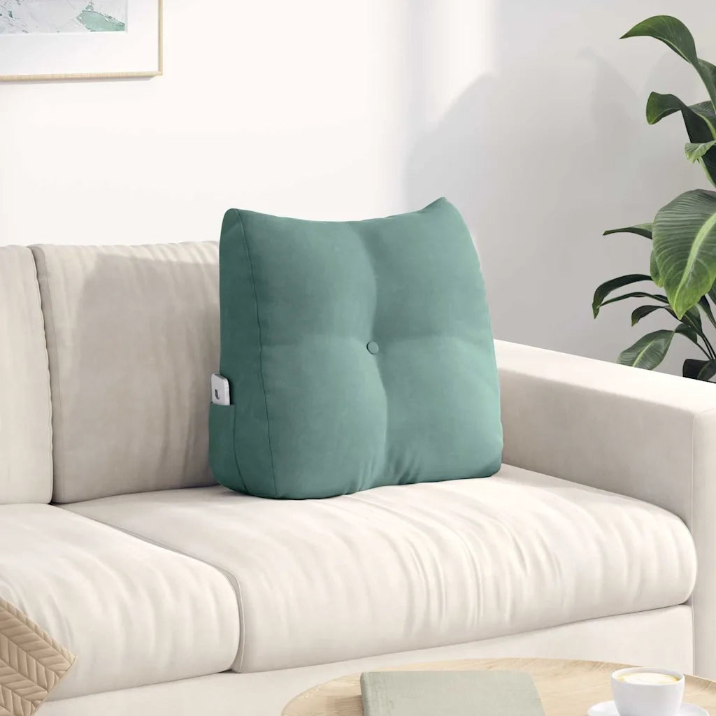 Cuscino per Schiena Verde Mare 45 x 24 x 50 cm Velluto 42014381