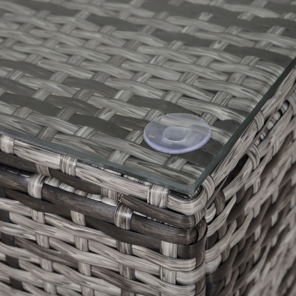 Tavolino da giardino ¨C Minimal ¨C Polyrattan grigio 85x50x39 cm