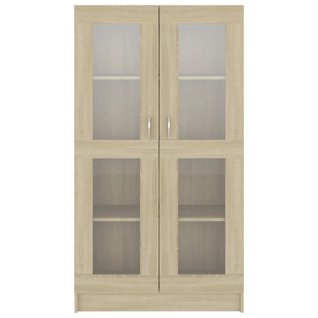 Armadietto Vetrina Rovere Sonoma 82,5x30,5x150 cm Multistrato
