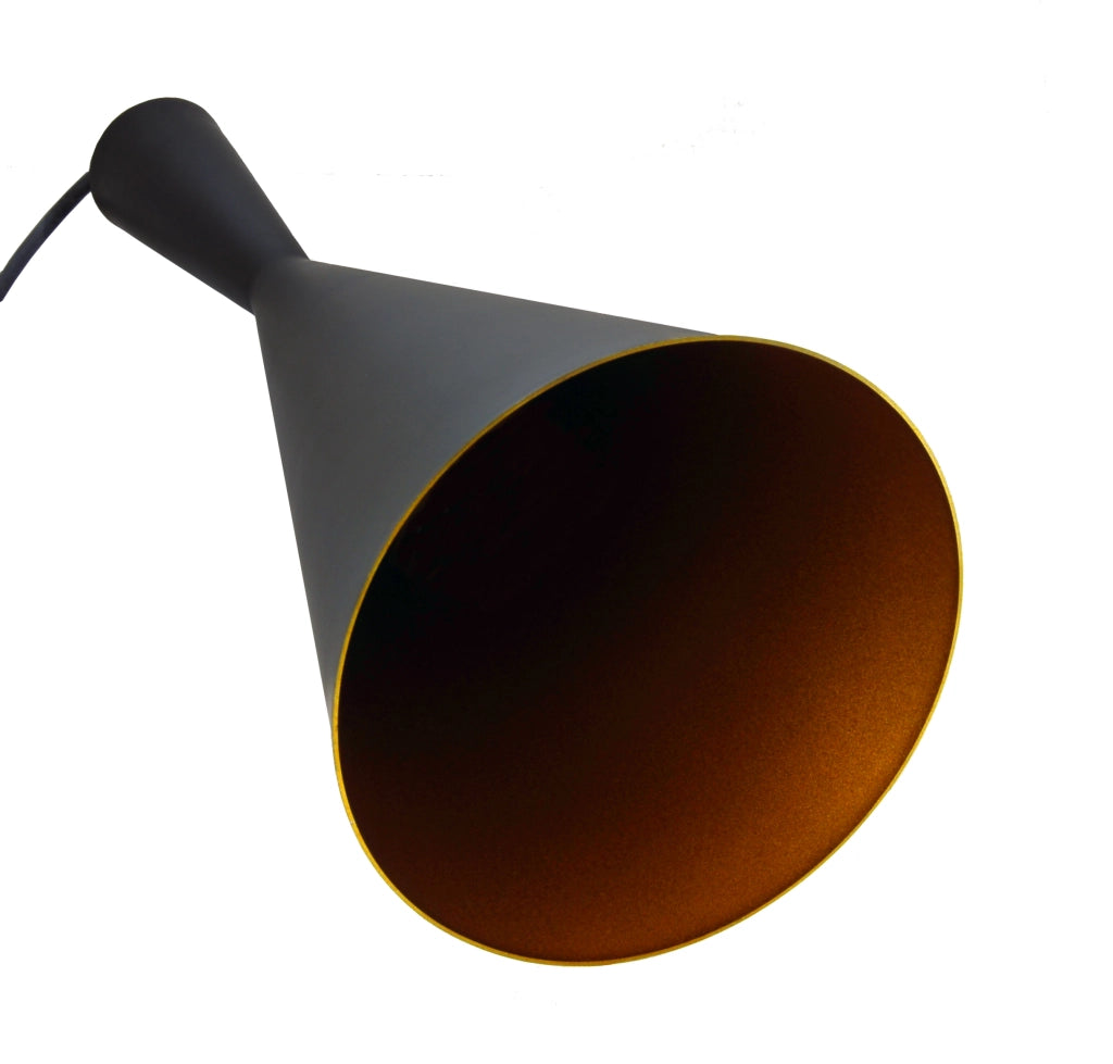 Lampada a sospensione Modern nero/oro E27 Polux 305466