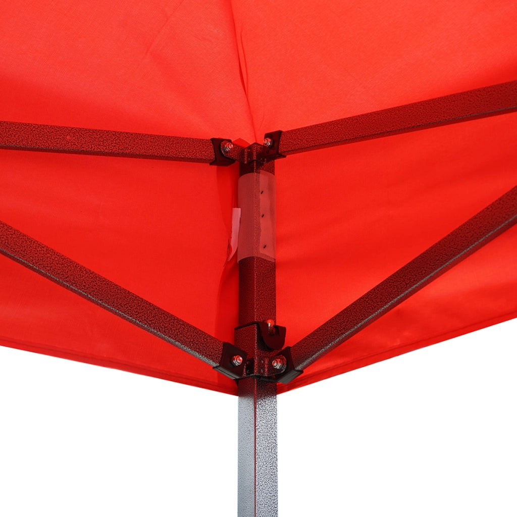 Gazebo rosso 2x2 m, altezza regolabile, pieghevole Breckner Germany
