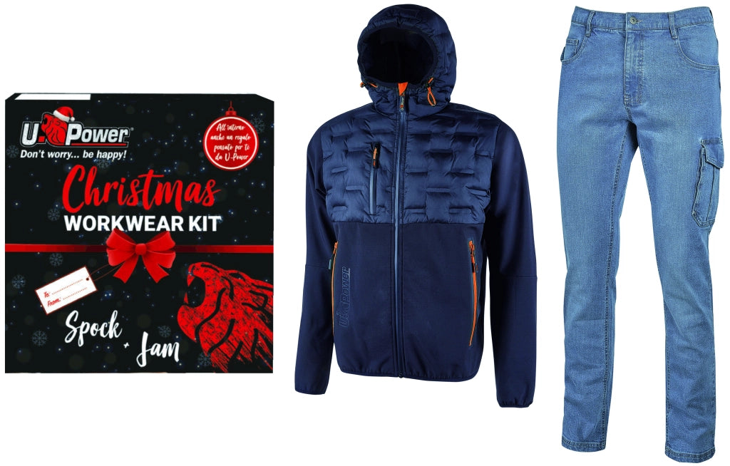 U-Power CHRISTMAS WORKWEAR KIT SPOCK DEEP BLU + JAM DENIM  Mis.  M