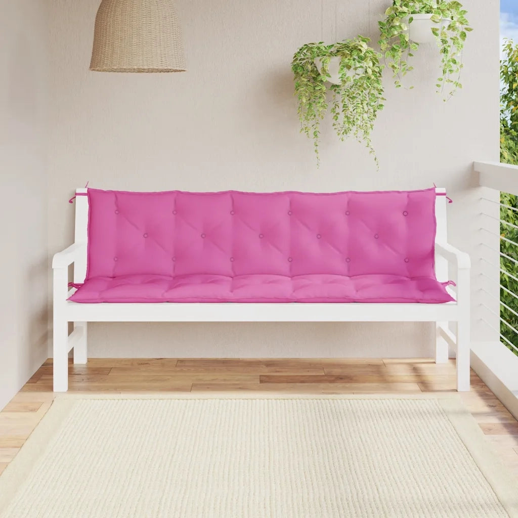Cuscini per Panca 2 pz | Cuscini per sedie Rosa in Tessuto Oxford