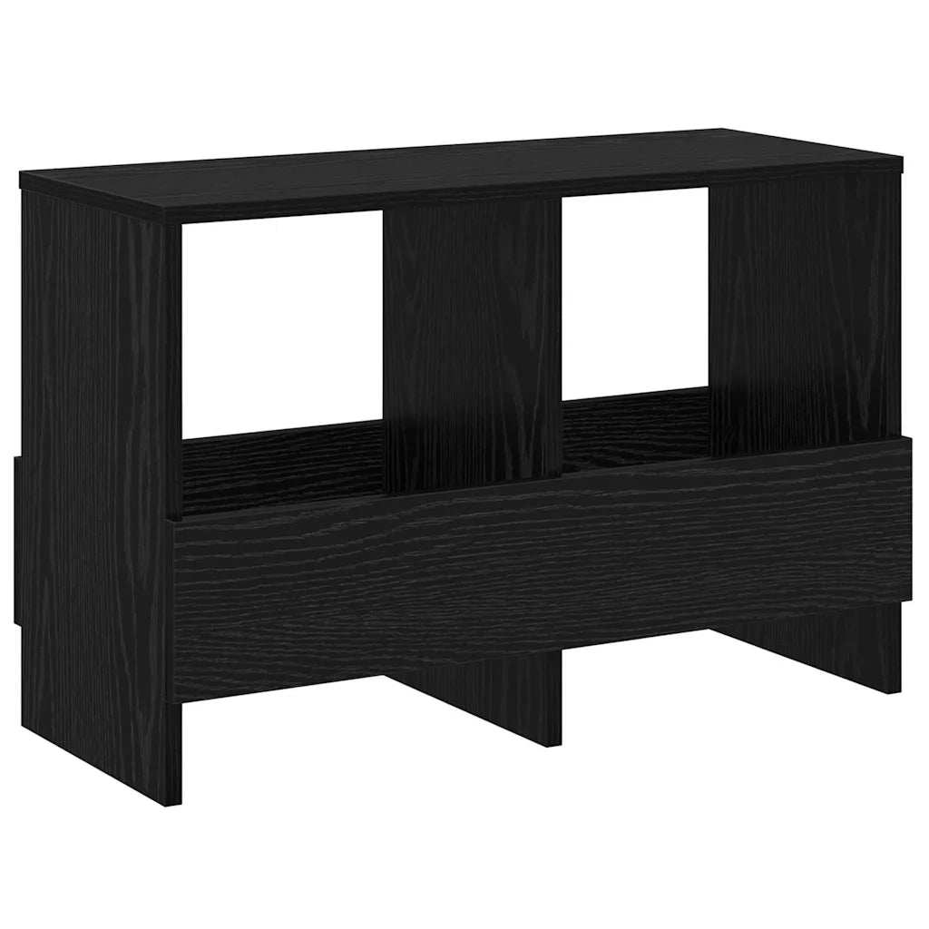 Scaffale per riviste Rovere Nero 68,5 x 30 x 45 cm 890985