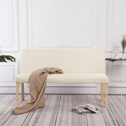Panca-Sgabello 139,5 cm Crema in Poliestere