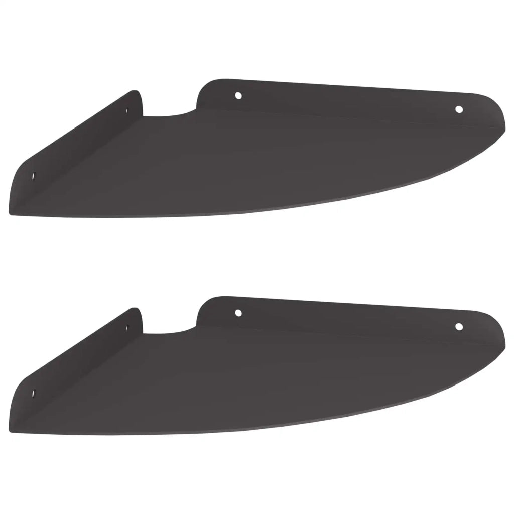 Mensola Galleggiante per Angolo 2 pcs Nero 24 x 24 x 2 cm 8004098