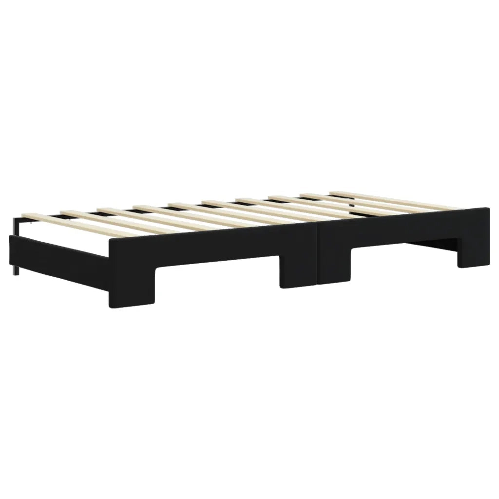 Divano letto | Sof¨¤ letto | Letto singolo Estraibile Nero 90x190 cm in Velluto