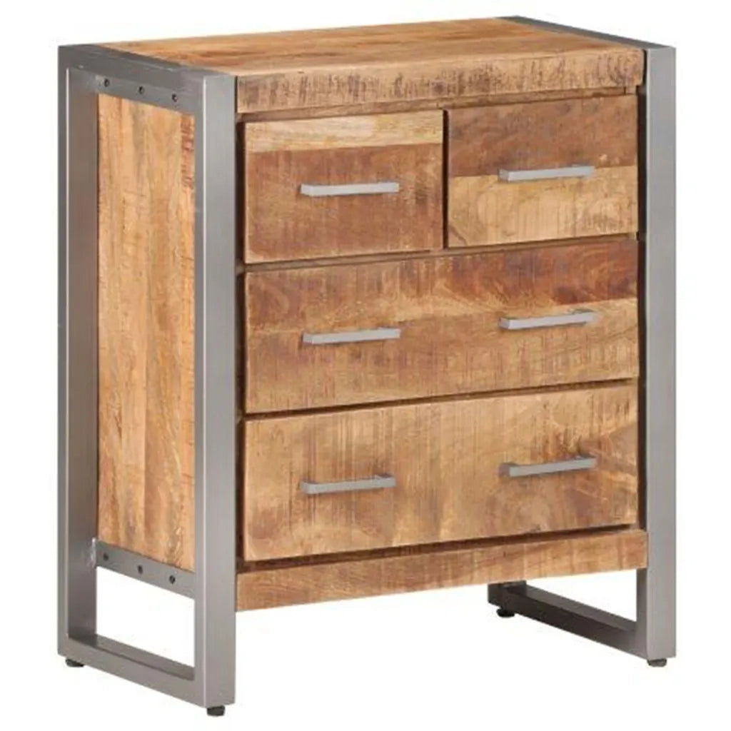 Credenza 60x35x70 cm in Legno di Mango Grezzo 323485