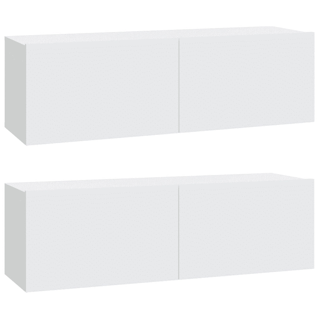 Set Mobili Porta TV 3 pz Bianco in Legno Multistrato 3114318