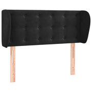 Testiera | Testata ad Orecchio Nera 93x23x78/88 cm in Velluto