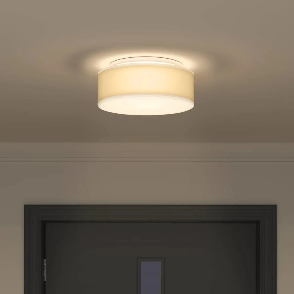 Lampada da soffitto Bianco 30 x 30 x 13,5 cm Tessuto 42001203