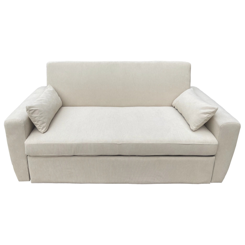 Divano letto in velluto a coste beige a 2 posti MATT
