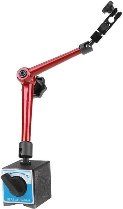 Stativo universale regolabile - Supporto piede magnetico - Viti centrale - 350 mm - Per indicatore di prova dial - 60x50x55mm - Standard - Adatto a tutti i marchi - Nero.