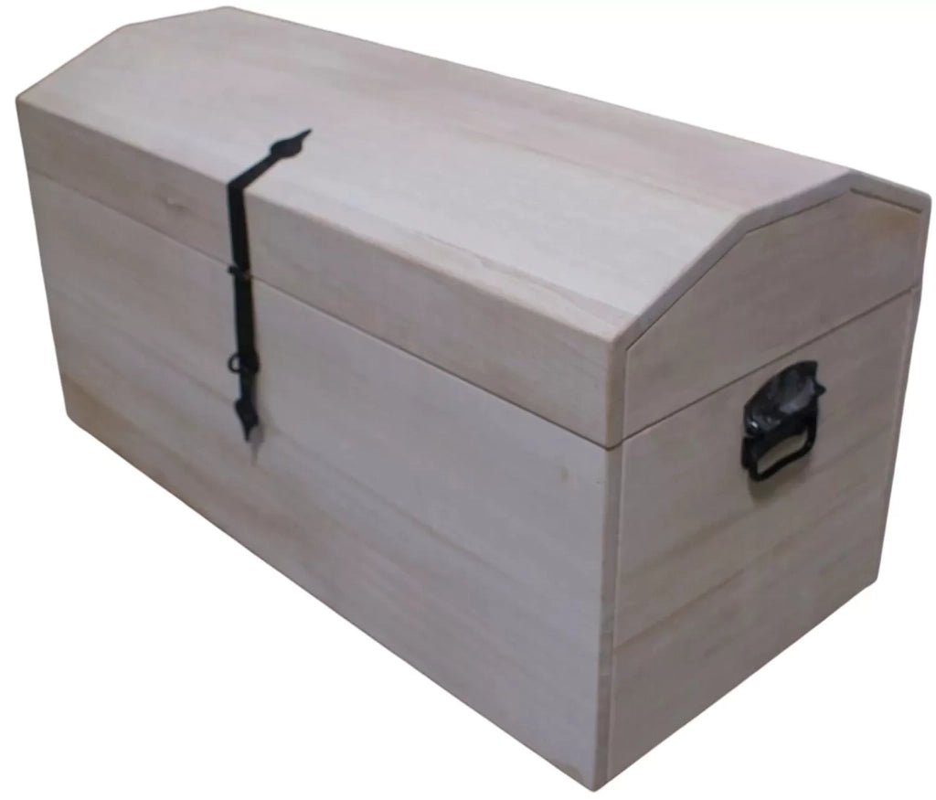 Cassapanca in legno grezza l.98 p.47 h.54 - Mobili 2G