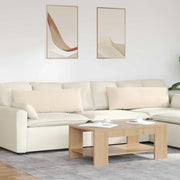 Cuscini da Divano 2 pz-Set di 2 Cuscini per Sofa Beige 120 x 40 cm Tessuto