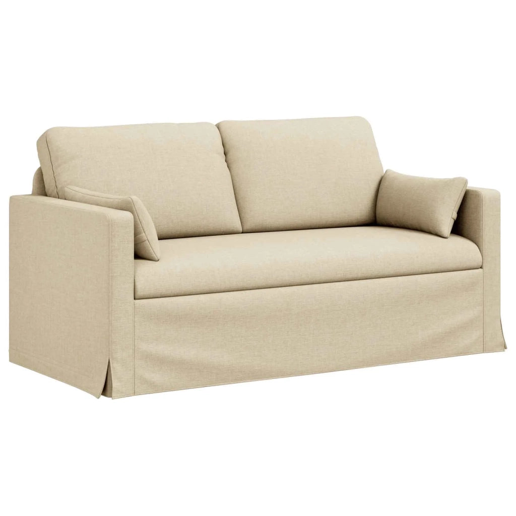 Divano 2 pcs Crema 158 x 78 x 80 cm Tessuto