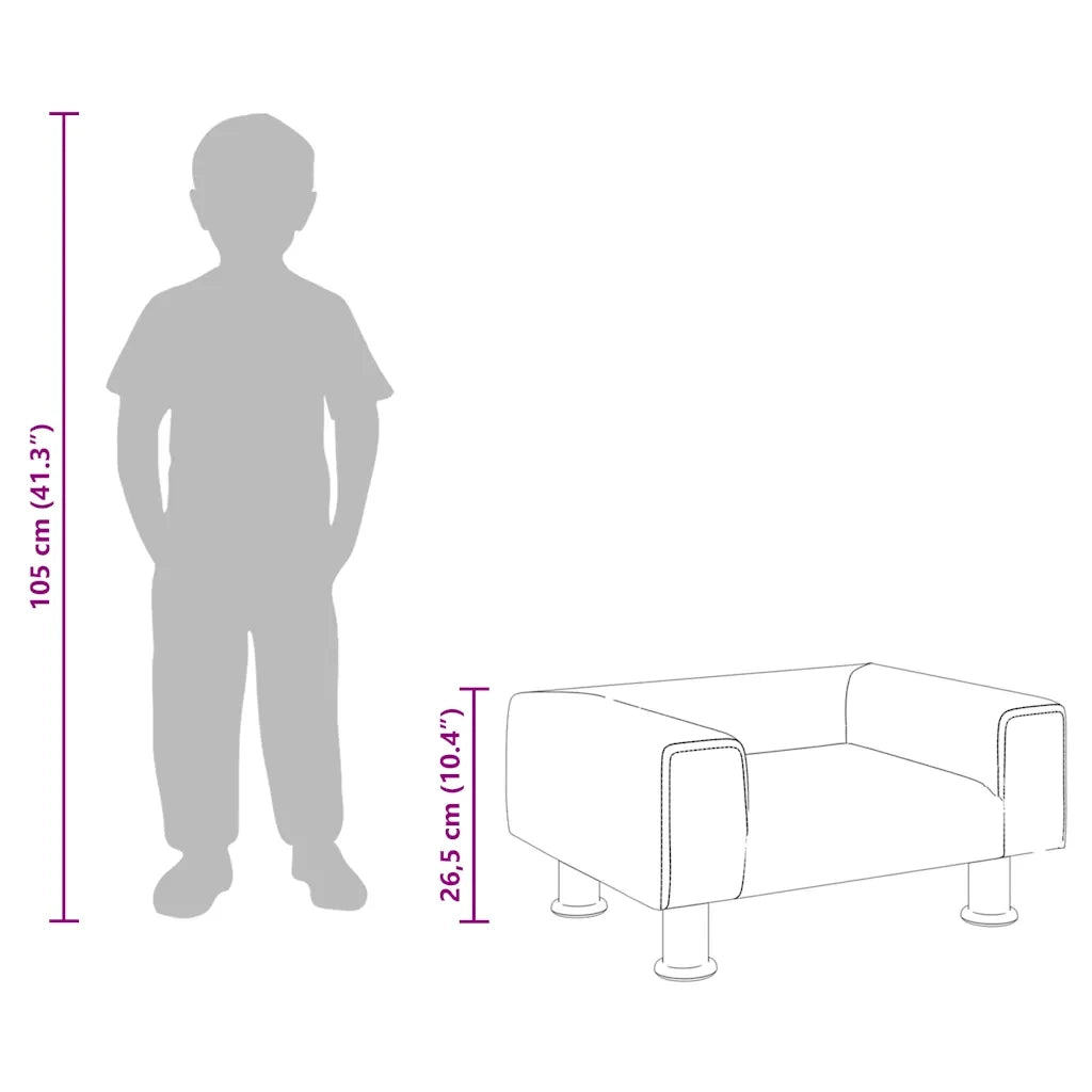 Divano per Bambini-Sofa-Divanetto Rosa 50x40x26,5 cm in Velluto