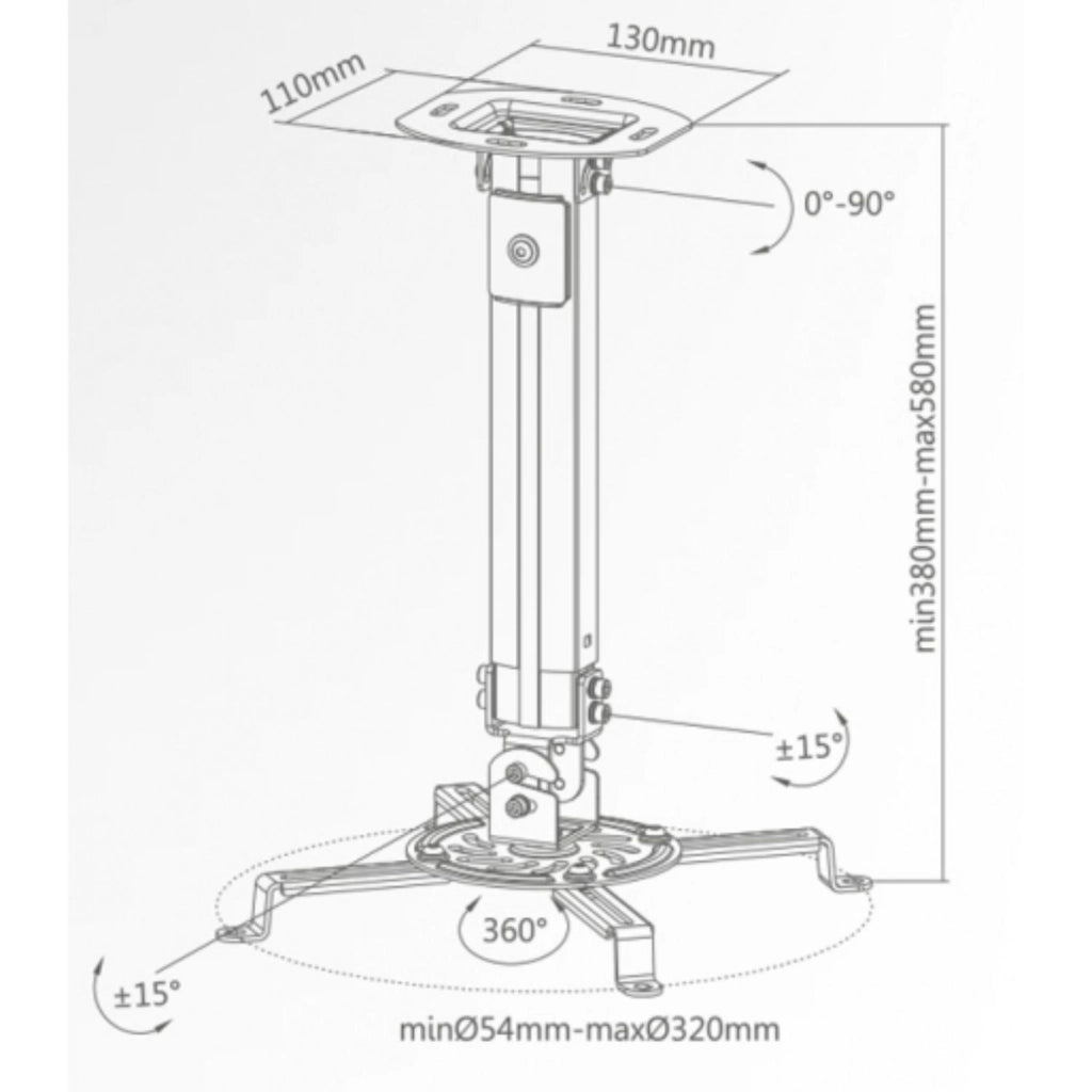 Superior Staffa Proiettore 13.5Kg STV013