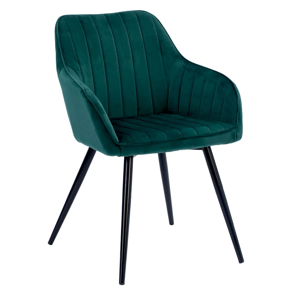 Sedia BERTILLE in velluto verde