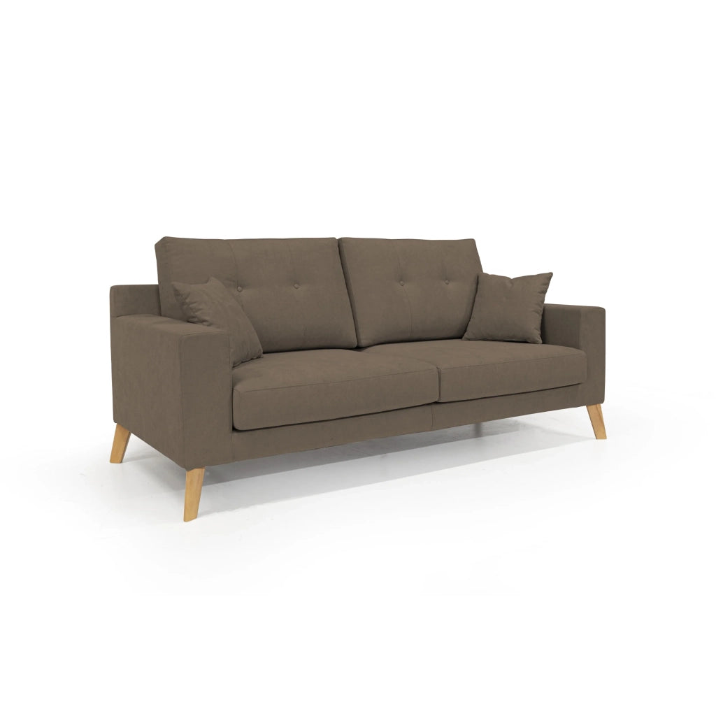 Danish Divano moderno in tessuto morbido impermeabile T02 206 cm marrone