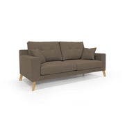 Danish Divano moderno in tessuto morbido impermeabile T02 206 cm marrone