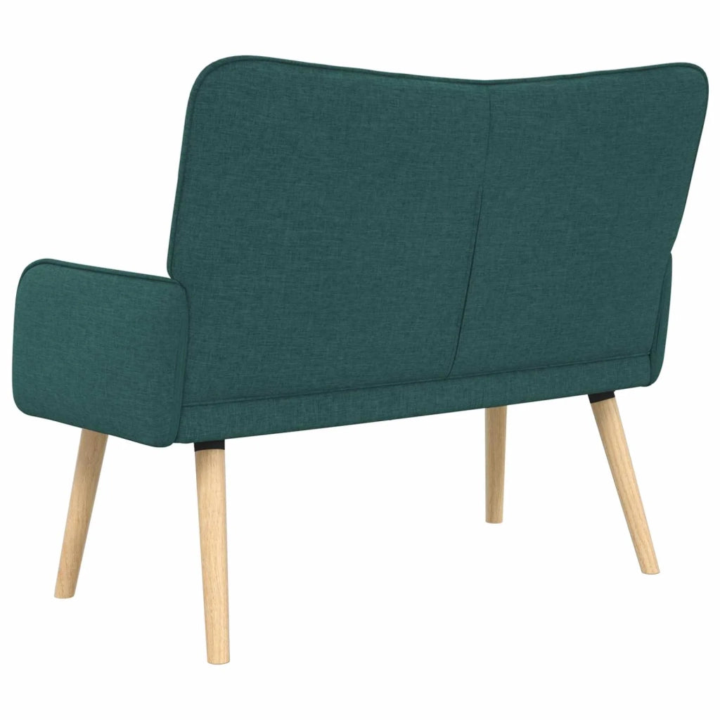 Sofa a Due Posti Verde Scuro 115 x 61 x 87 cm Tessuto 42028896