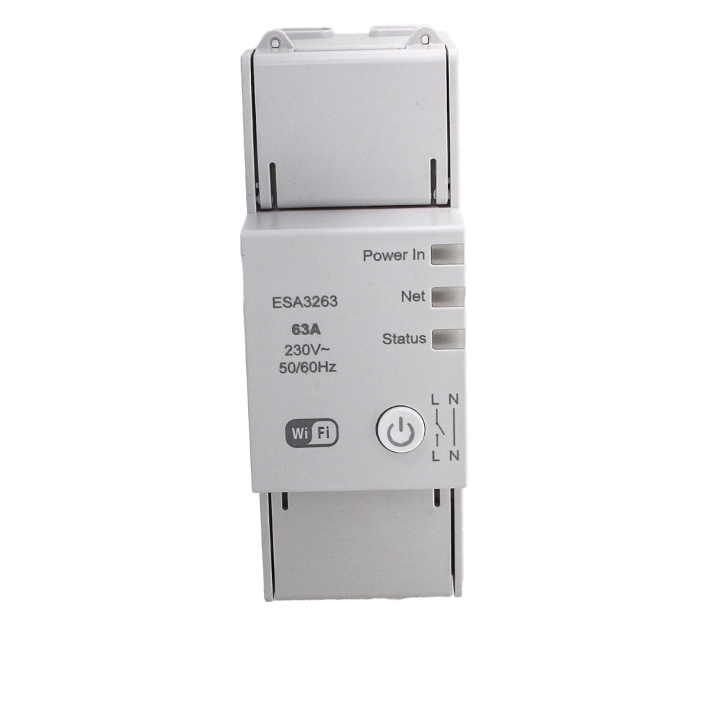 Interruttore Smart Tuya Wifi 1P+N 2M 63A AC 230V IP20 IEC60947