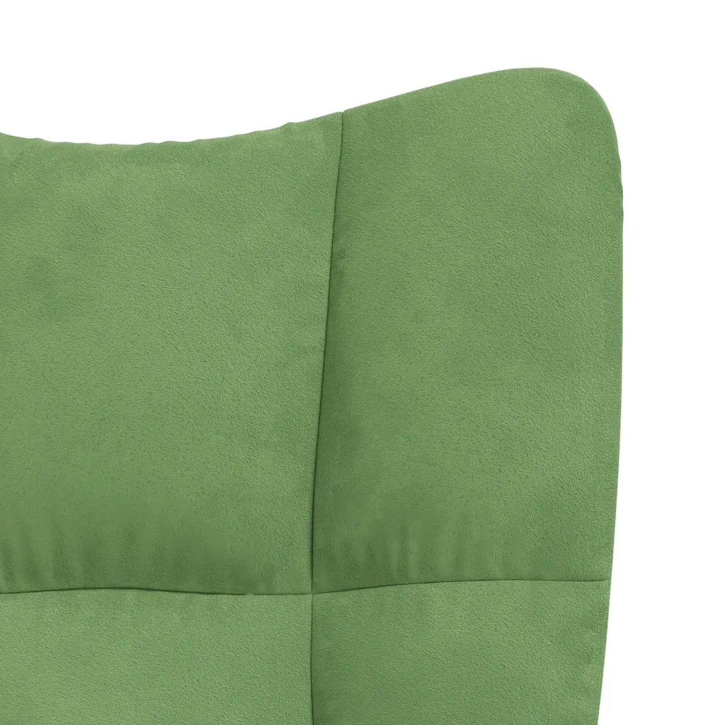 Sedia Relax Verde Chiaro in Velluto 328098