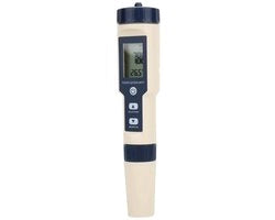Misuratore di pH 5 in 1 - Misuratore TDS digitale - Misuratore EC - Termometro - Apparecchio di misura portatile - Risultati precisi - Misuratore della qualità dell'acqua