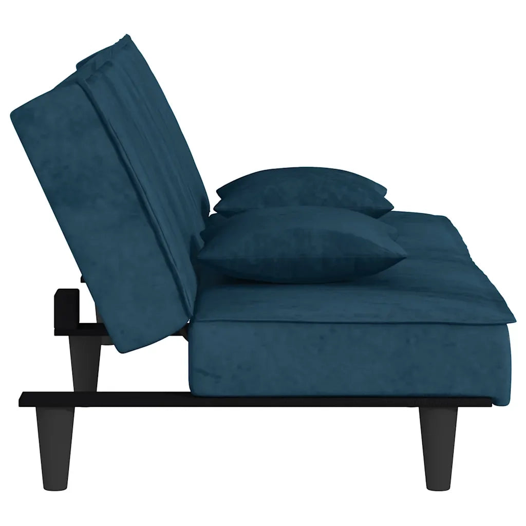 Divano letto | Sof¨¤ letto | Letto singolo Blu in Velluto