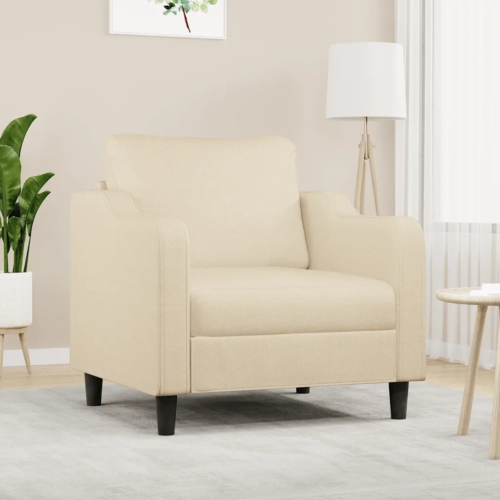 Poltrona | Sedia Relax Crema 60 cm in Tessuto