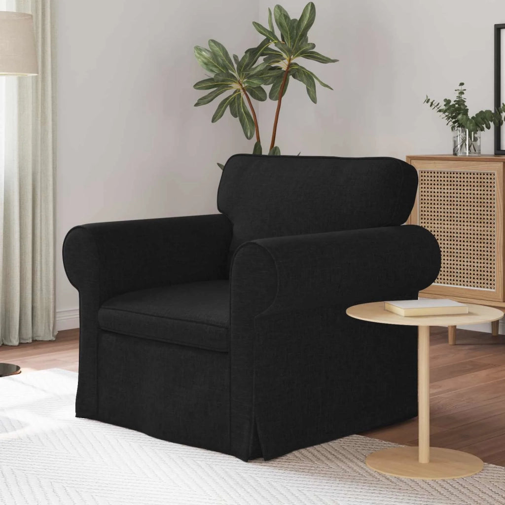 Divano Nero 95 x 82 x 80 cm Tessuto 42024294