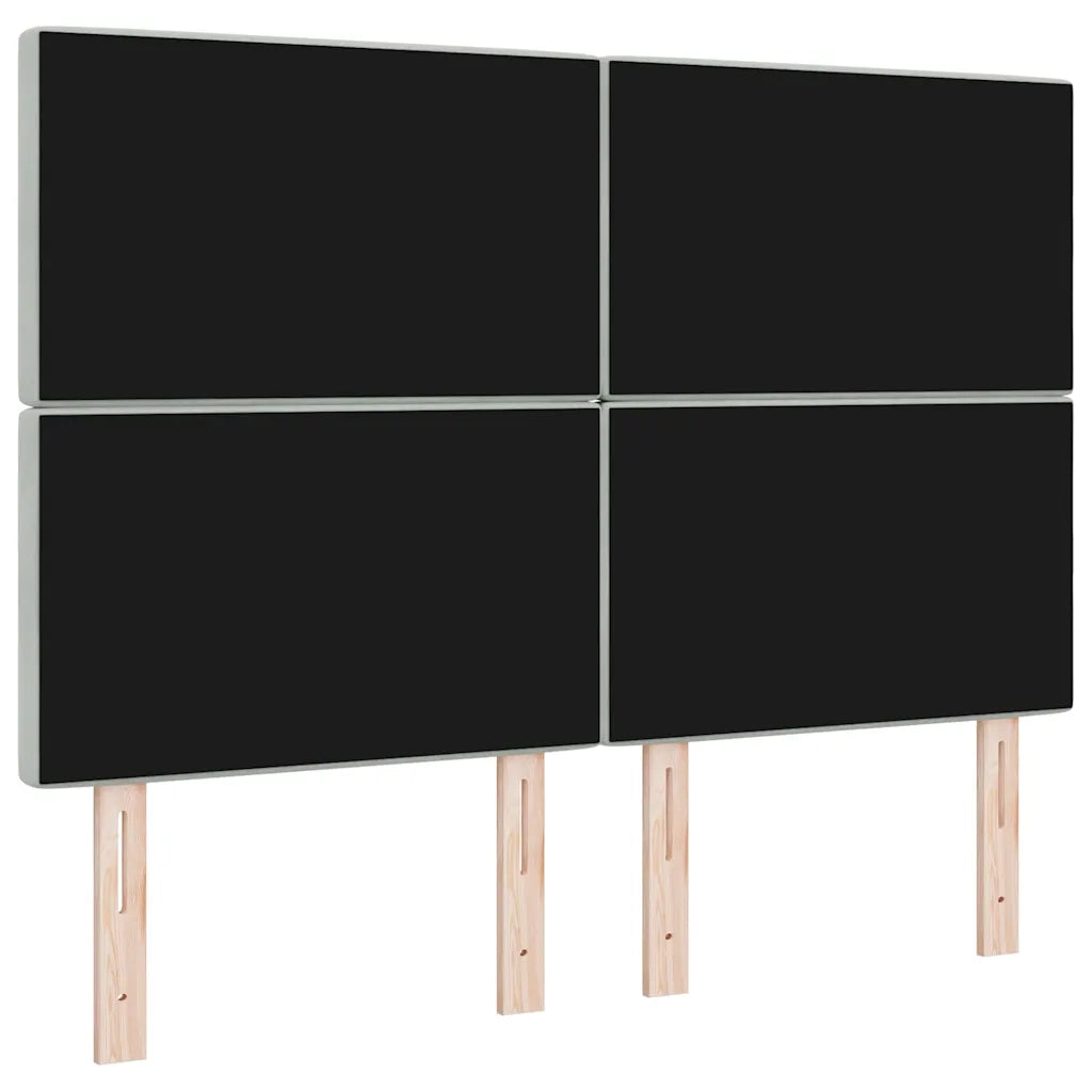 Testiera LED con strisce LED Grigio chiaro 160 cm Velluto 3338366