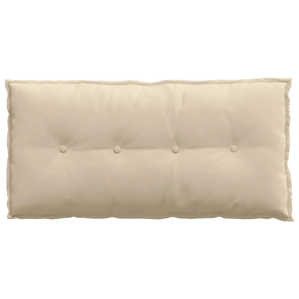 Cuscino per Schiena Crema 100 x 50 cm Tessuto in Microfibra 42014777