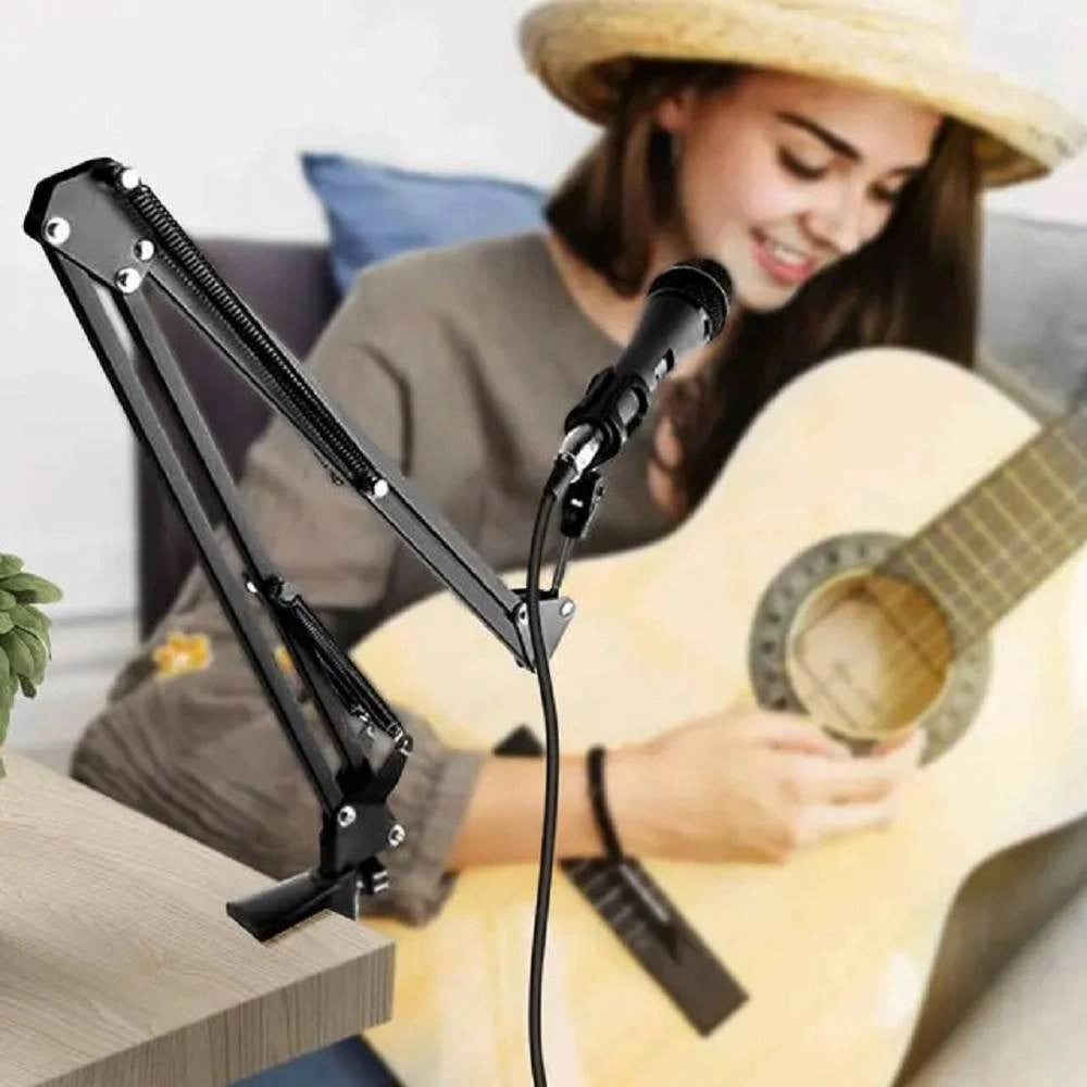 Trade Shop - Staffa Braccio Sospensione In Metallo Supporto Microfono Clip Scrivania Hd3283 -