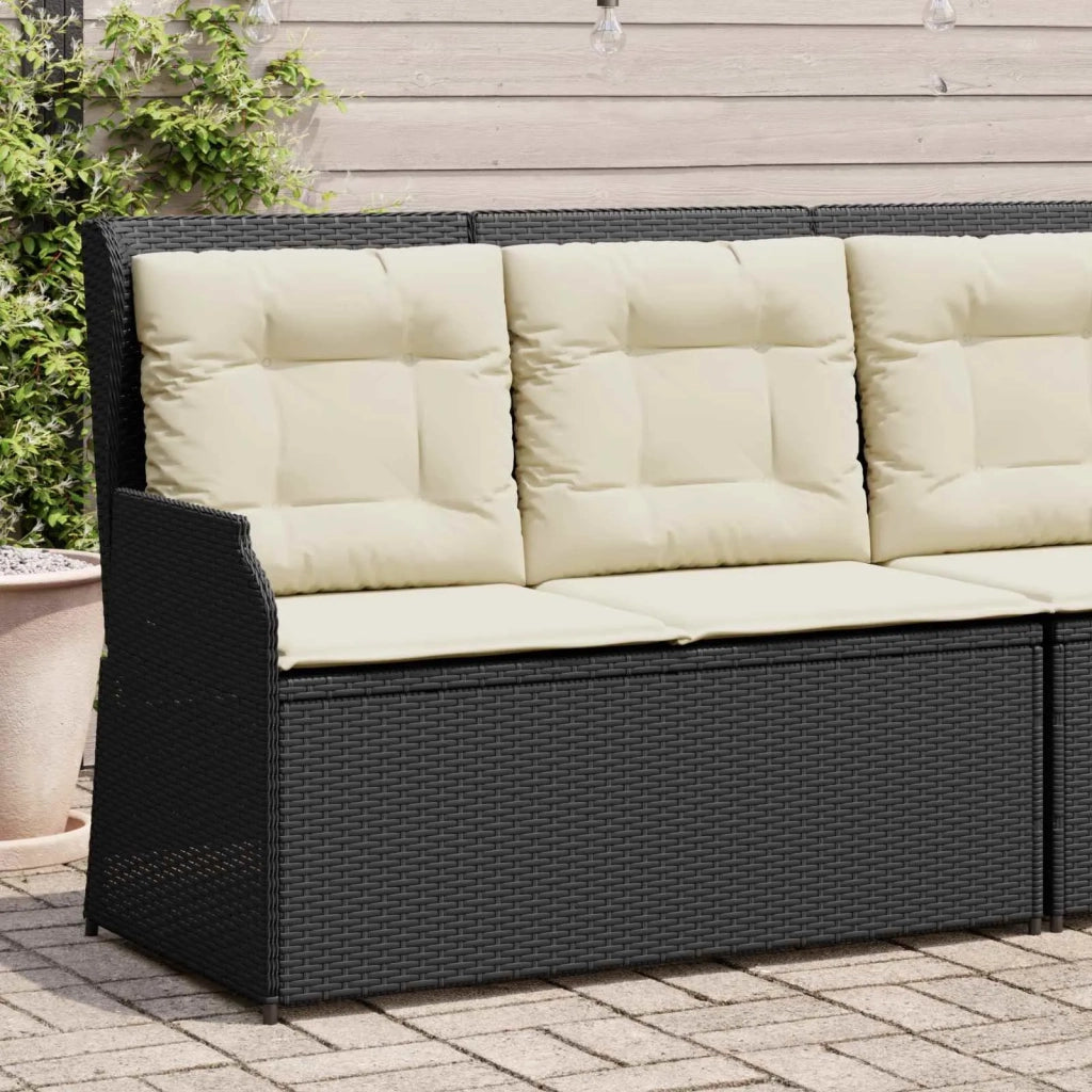 Panchina da giardino Nero polyrattan 3394449