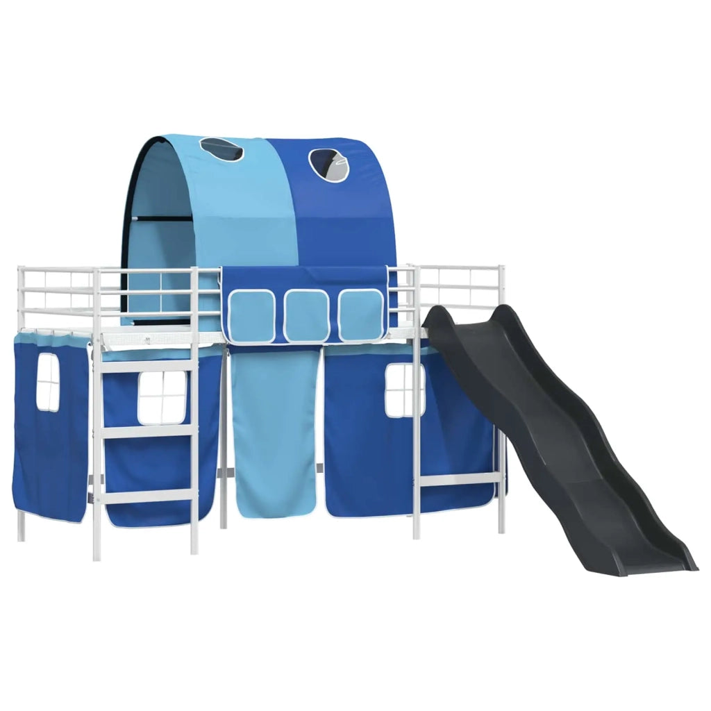 Struttura del letto loft per bambini Bianco e Blu 75 x 190 cm 42020857