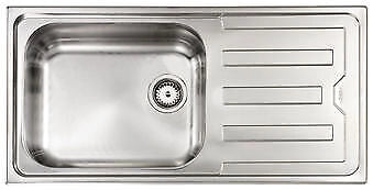 CM 010046.S1.01.2018 Cristal Filotop Lavello da incasso 1 vasca con gocciolatoio a destra Acciaio inox satinato (101x51 cm) colore Inox satinato